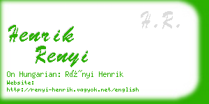 henrik renyi business card